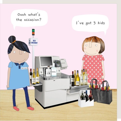 Funny self checkout - checkout, alcohol