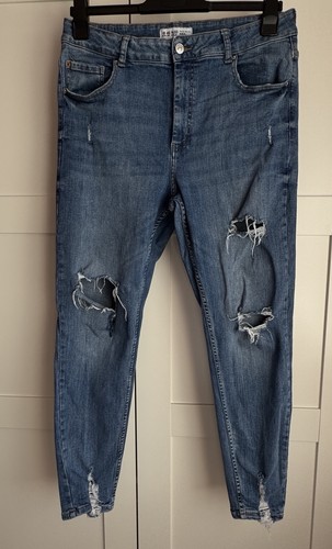 Denim ripped jeggings - co,