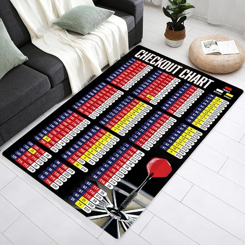 Darts scoreboard gaming rug - gaming,