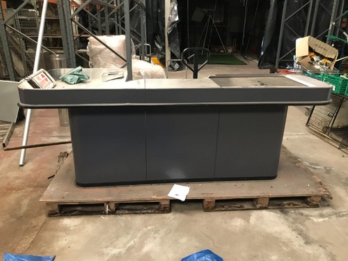 Motorised supermarket checkout - motorised,