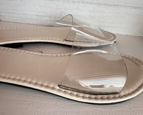 Beige flats with clear - flats,