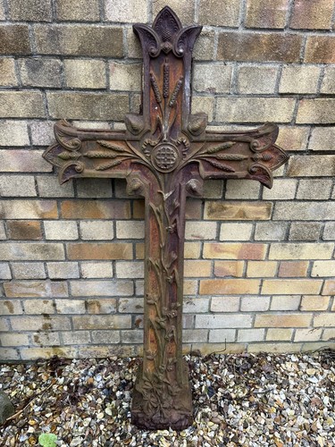 Large cast iron crucifix - crucifix,
