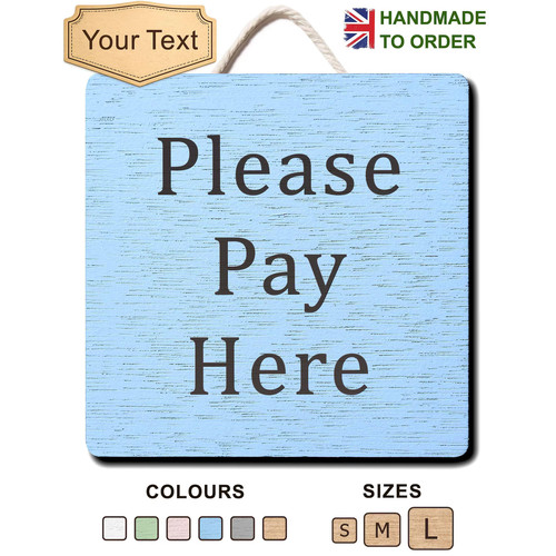 Please pay here - here, –