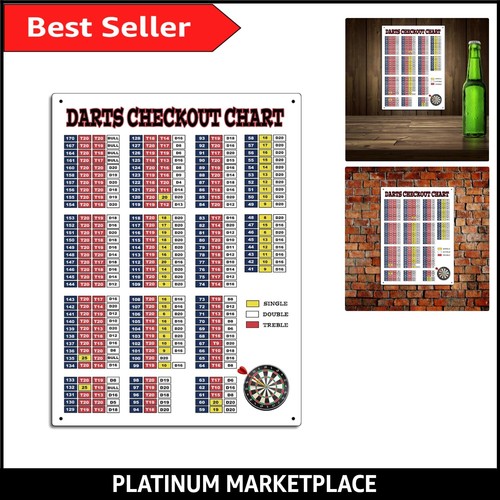 Aluminium retro darts checkout - aluminium,
