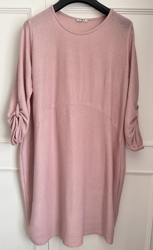 Pink fine knit - pink, dress